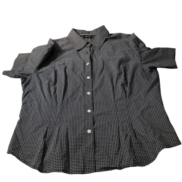 Jones New York signature size XL Black and White Shirt Buttons up women's - Picture 4 of 9